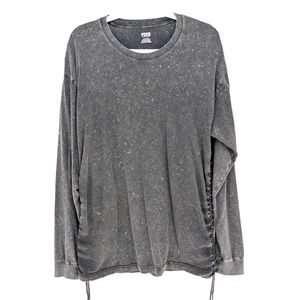 Victorias Secret PINK Ruched Side Tie‎ Ruched Pullover Long Sleeve Tee Soft